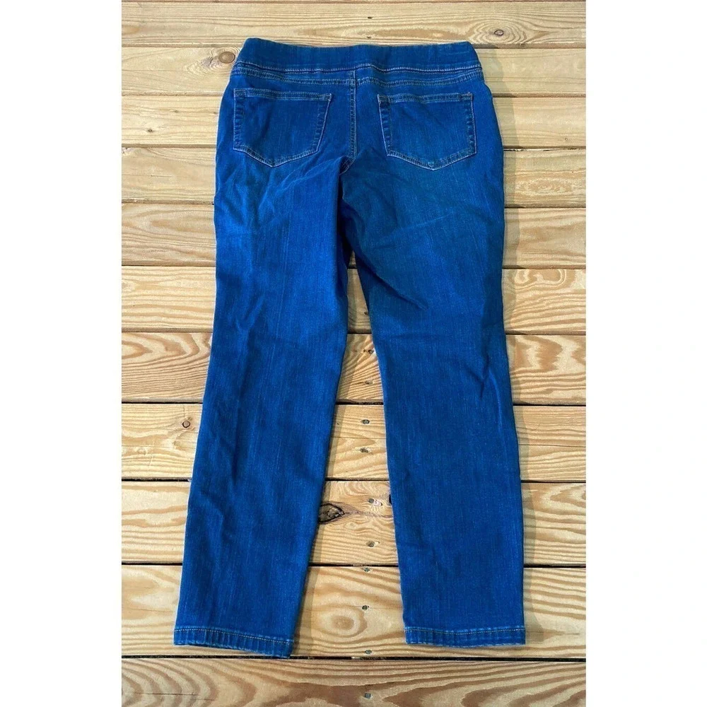NEW D&Co Denim Pull On Jeggings Petite Size 4P Women’s Blue - Picture 2 of 9